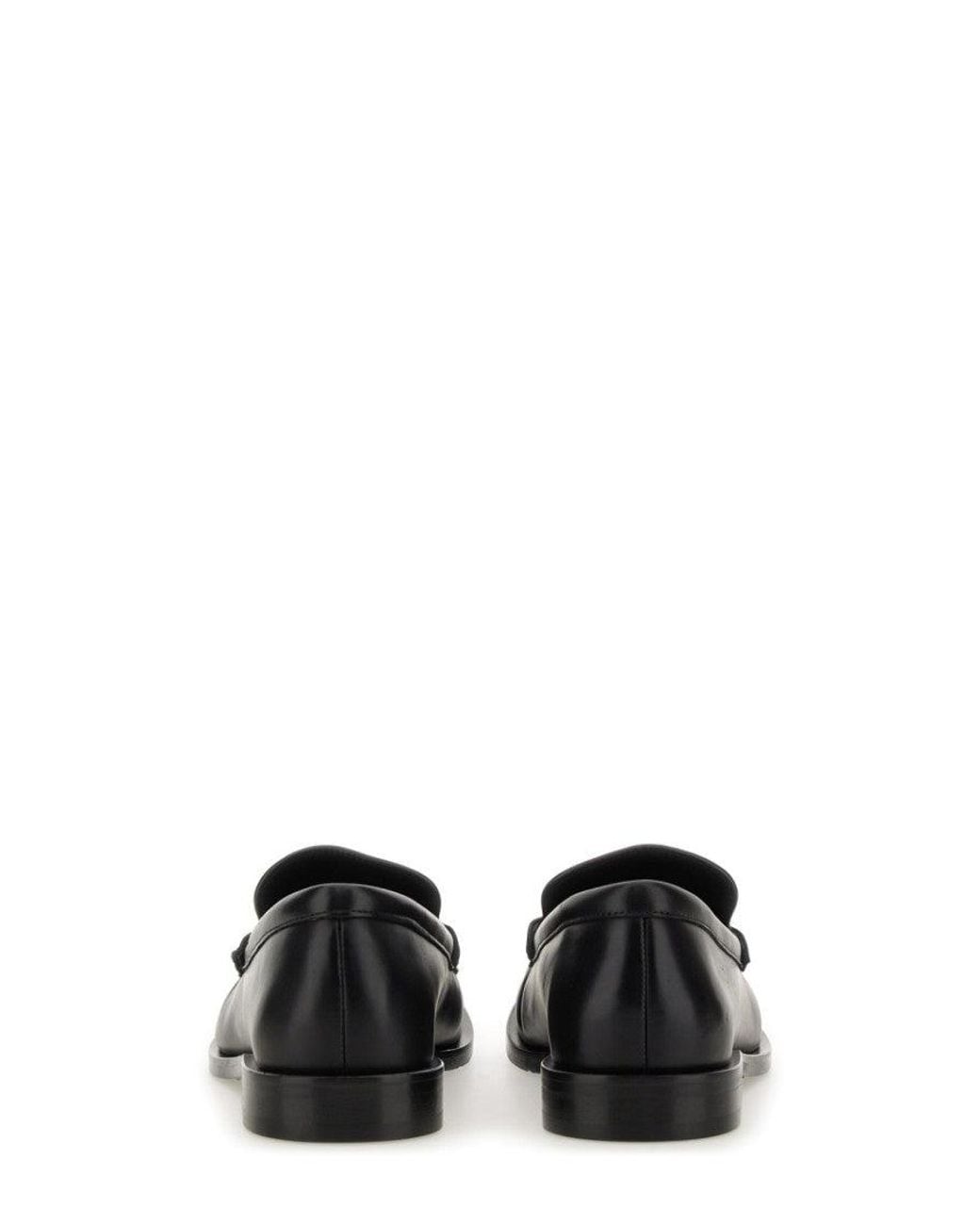 Burberry Black Solid Cadet Loafers