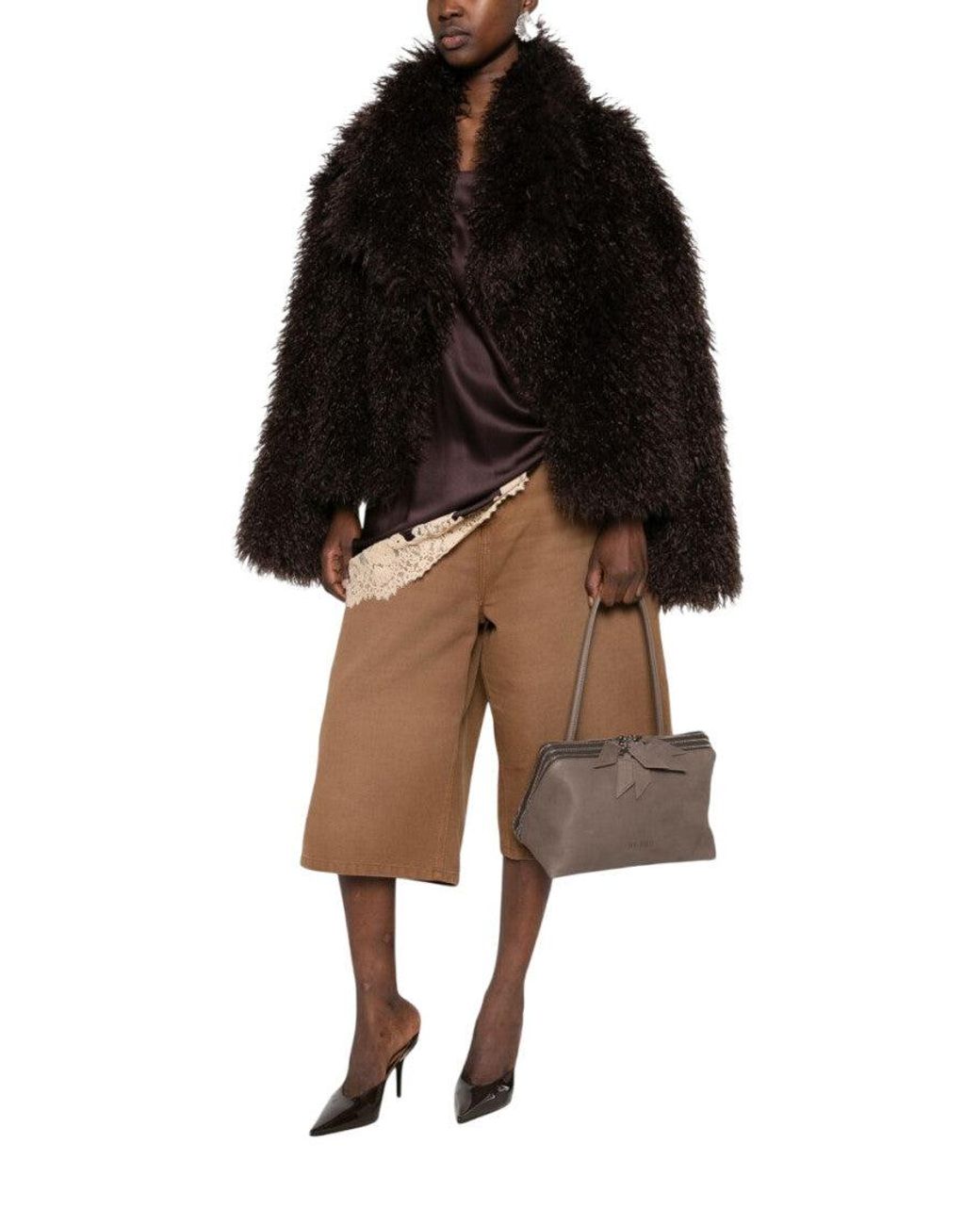 The Attico Brown L'Altra Di Milano Large Shoulder Bag