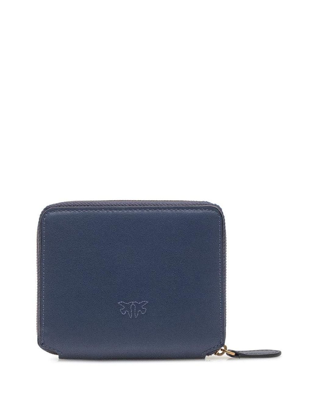 Pinko Blue Mini Zip Around Wallet