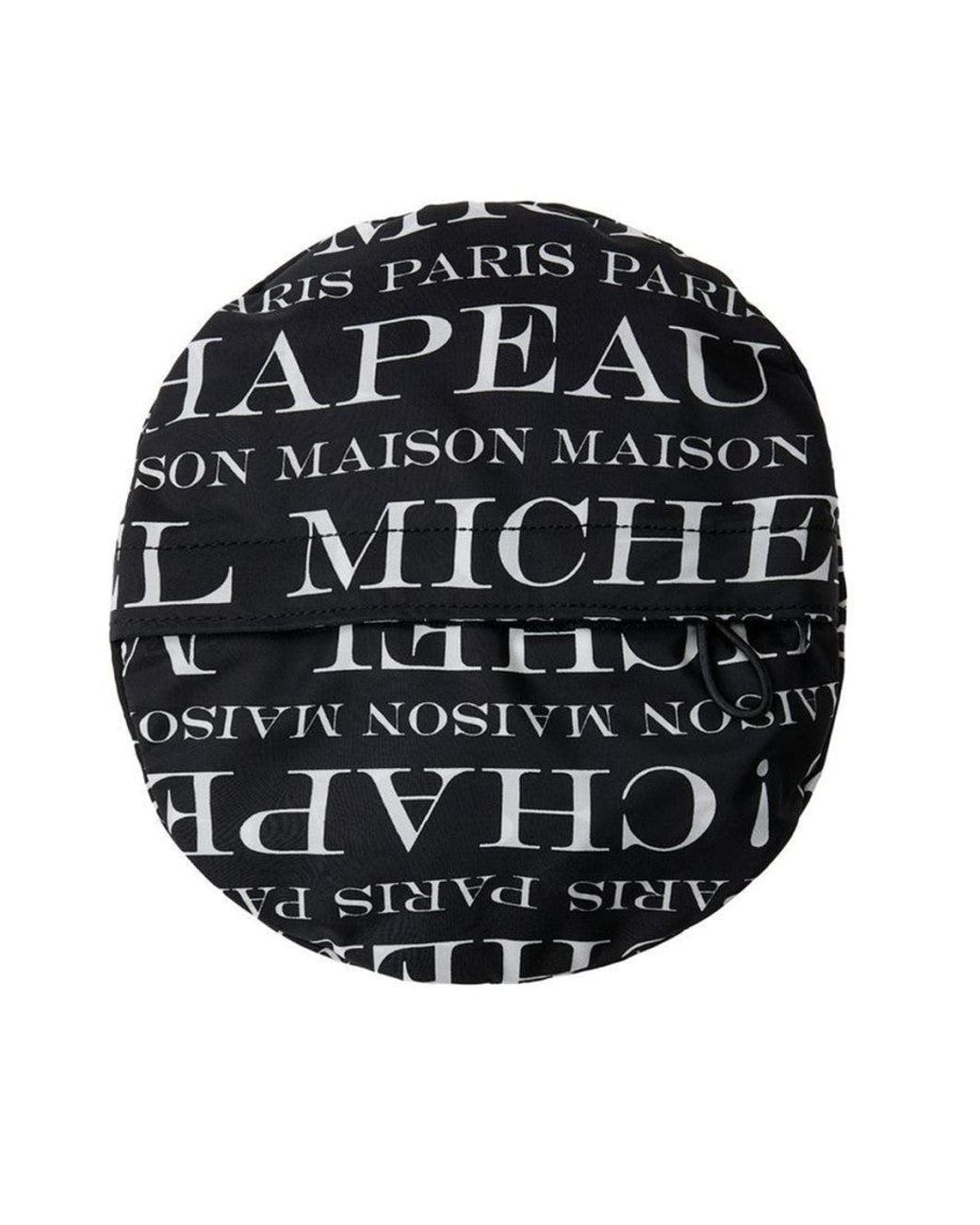 Maison Michel Black Jason Logo Bucket Hat