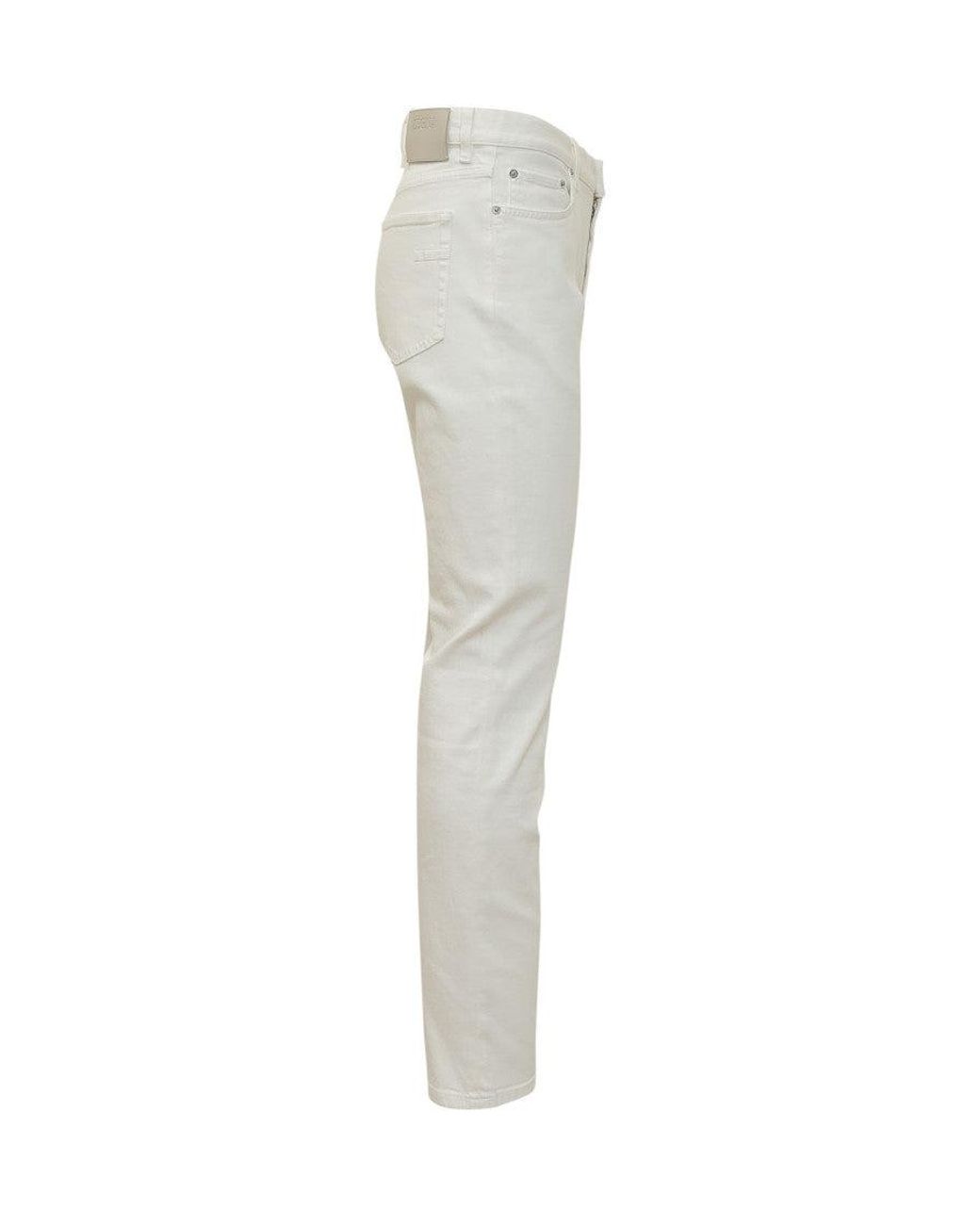 Zegna Gray Straight Mid Rise Jeans for men