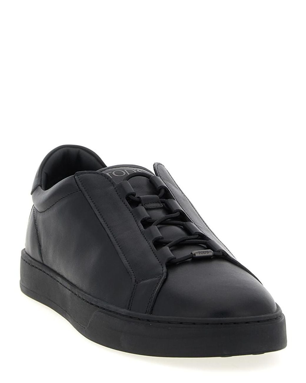 Tod's Black Leather Sneakers for men
