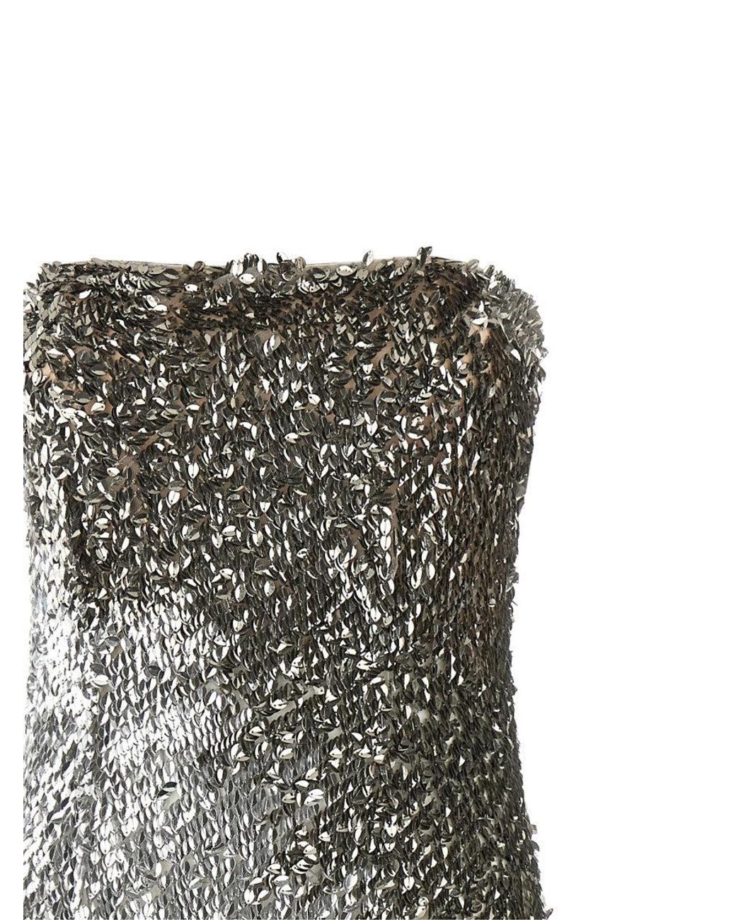 Elisabetta Franchi Metallic Tulle Dress