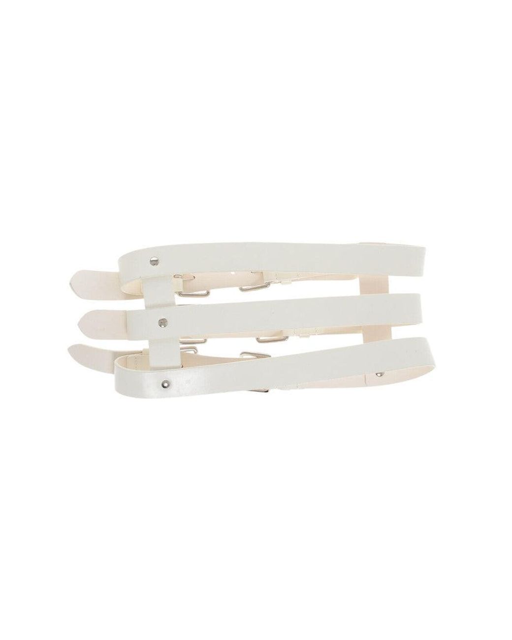 DSquared² White Triple Solid Belt