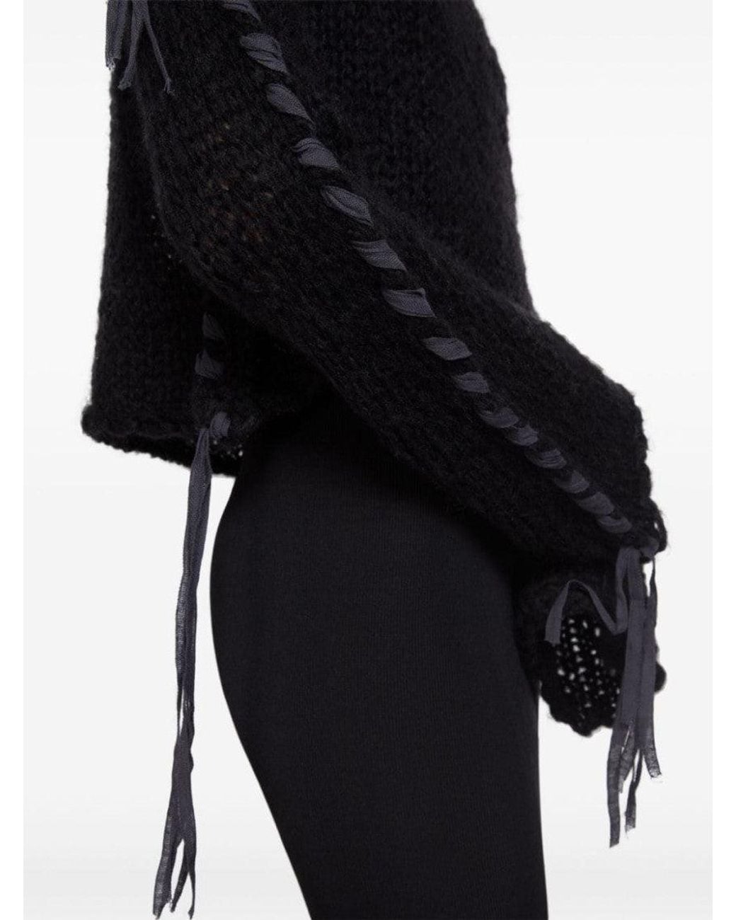 Acne Black Drop-Shoulder Sweater
