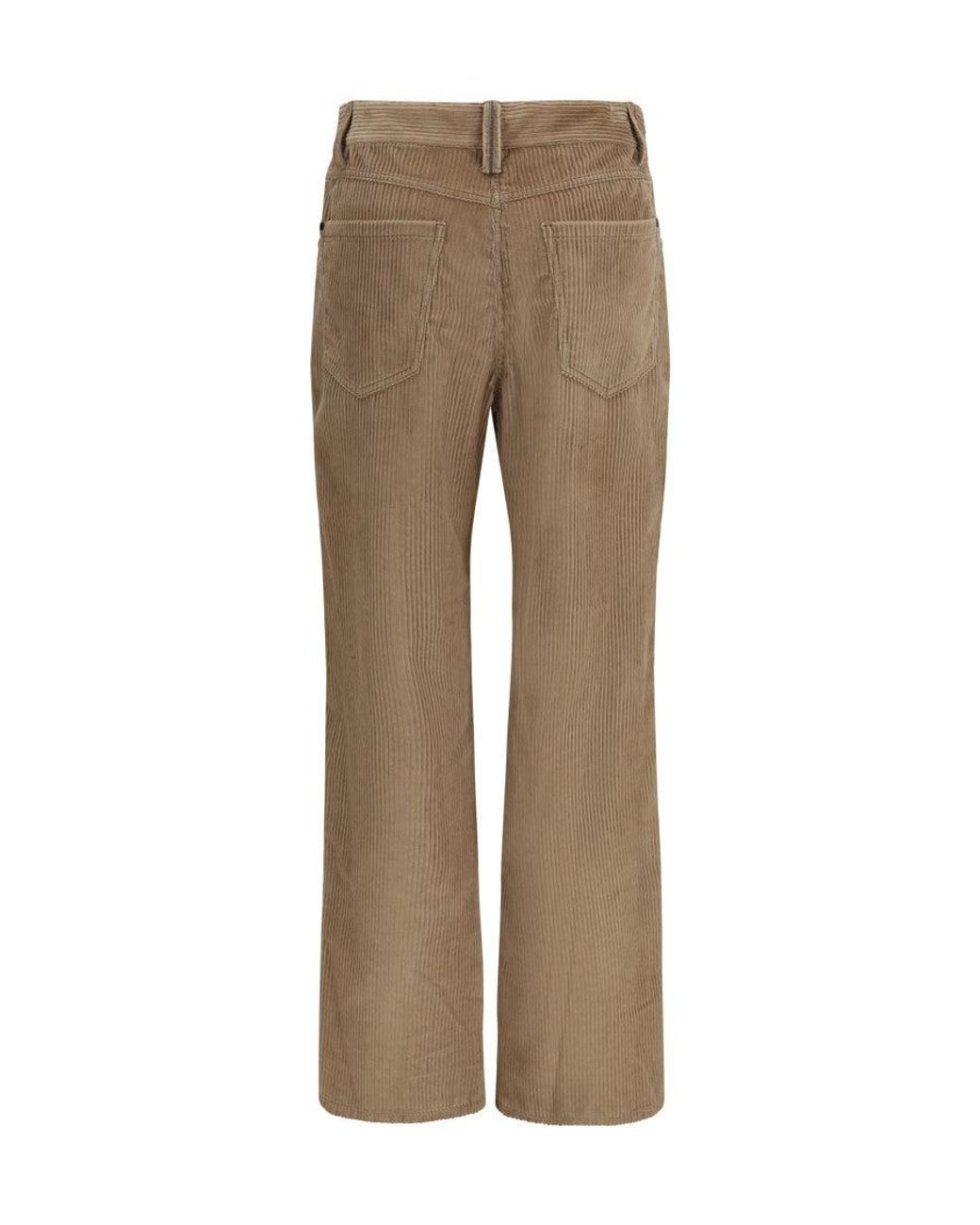 Brunello Cucinelli Natural Flat Front Pants