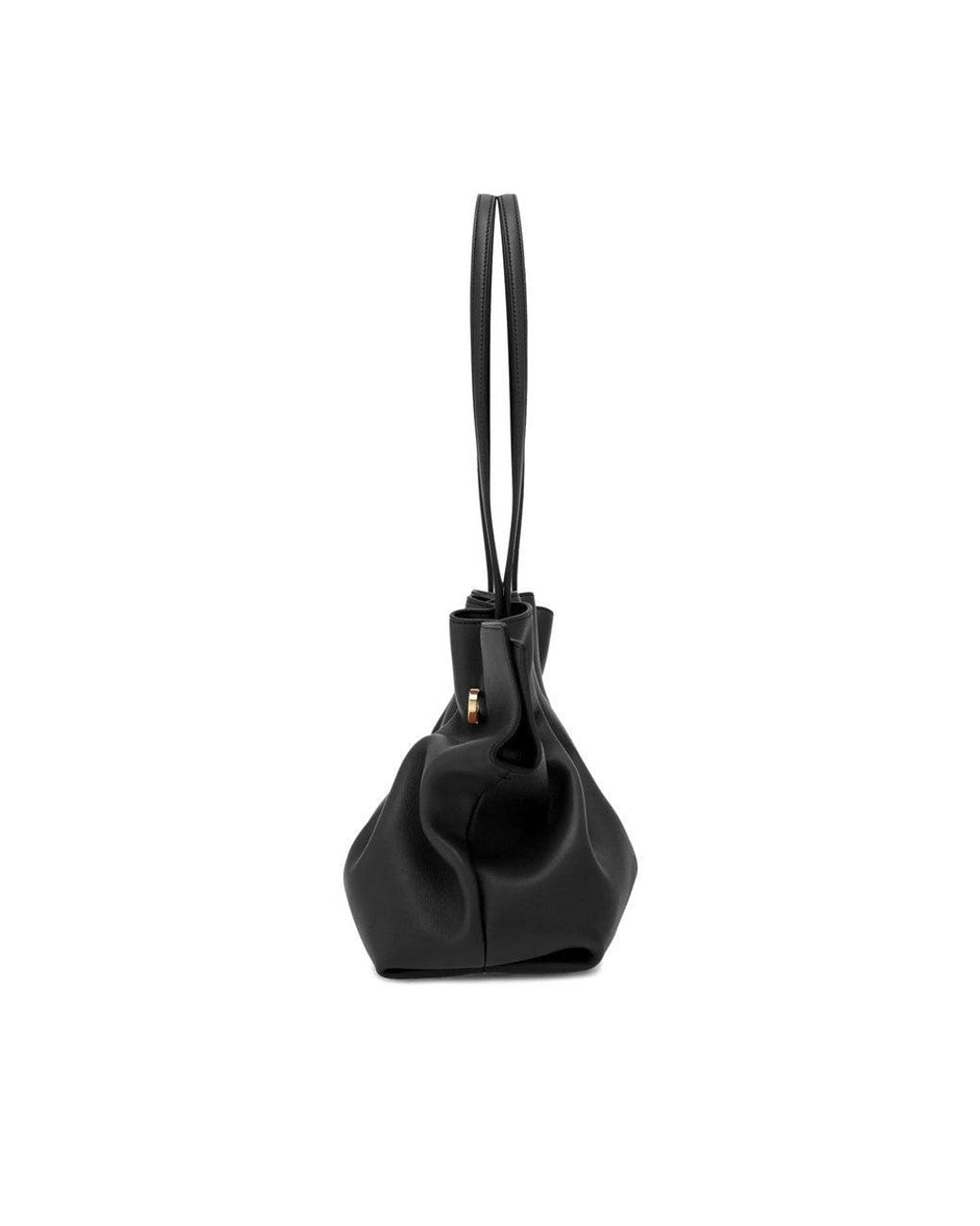 Ferragamo Black Soft Medium Shoulder Bag