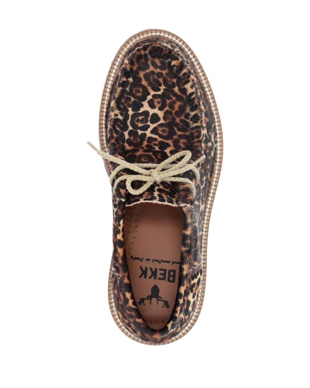 The Bekk Brown Print Round Toe Dress Shoes