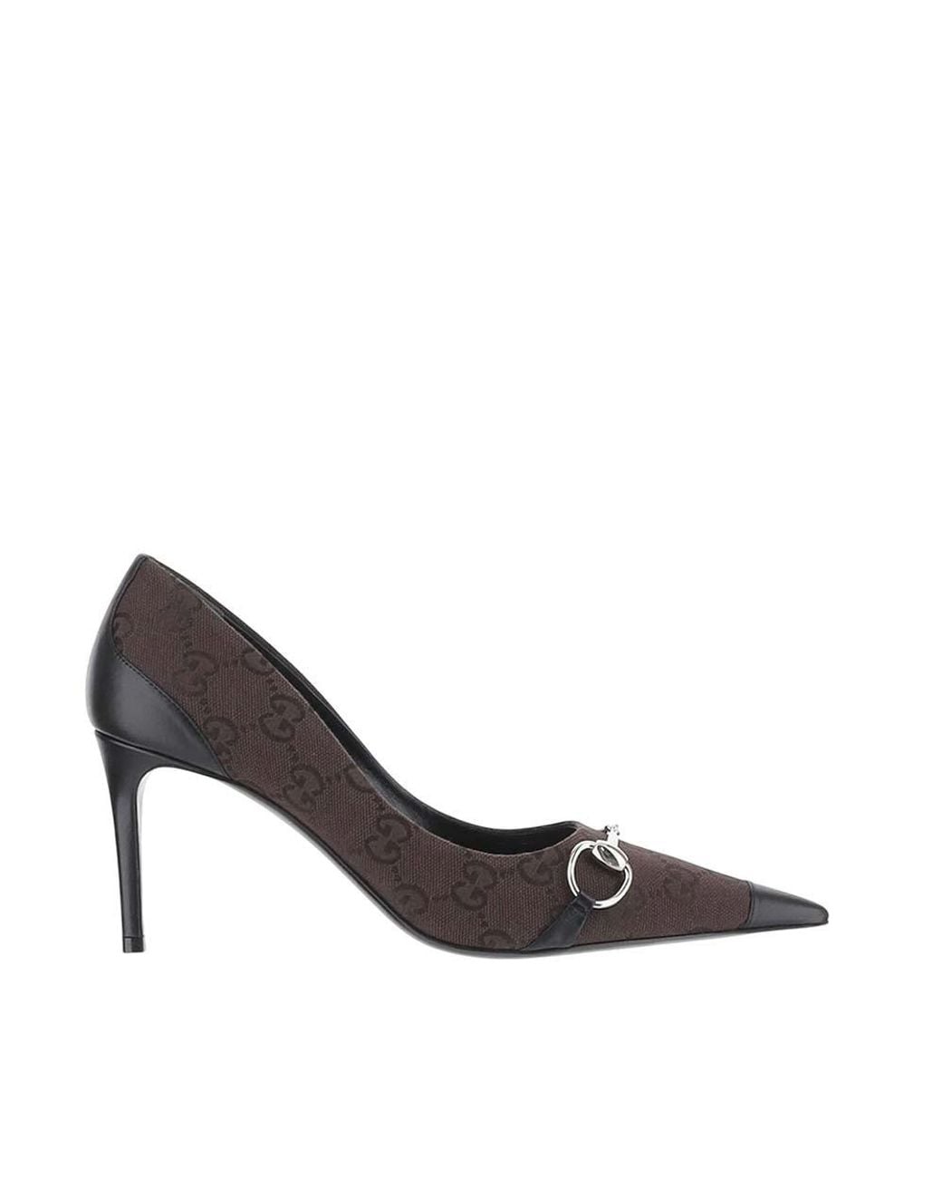 Gucci Brown Color Block Pumps