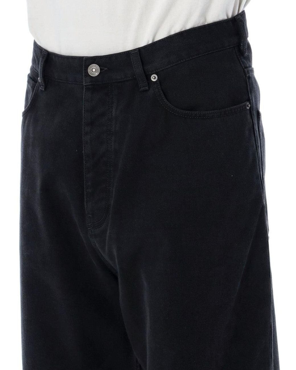 Balenciaga Black Loose Cut Baggy Jeans for men