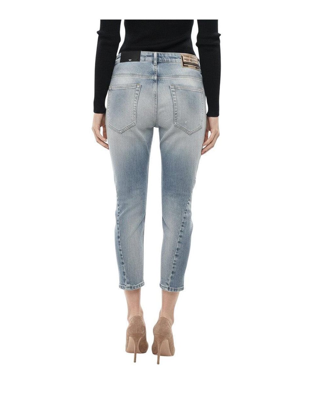 DIESEL Blue Skinny Mid Rise Jeans