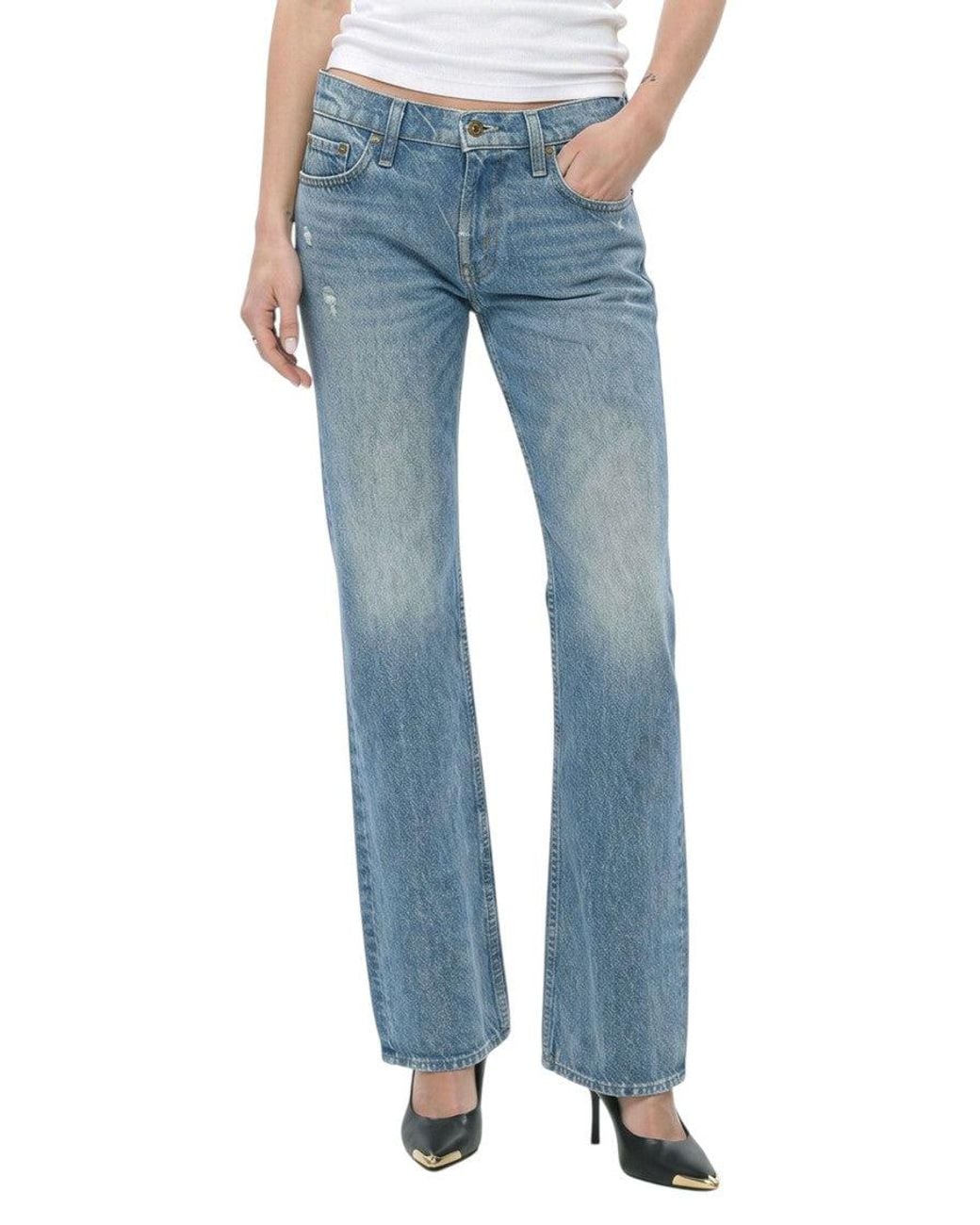 Mother Blue Bootcut Mid Rise Jeans