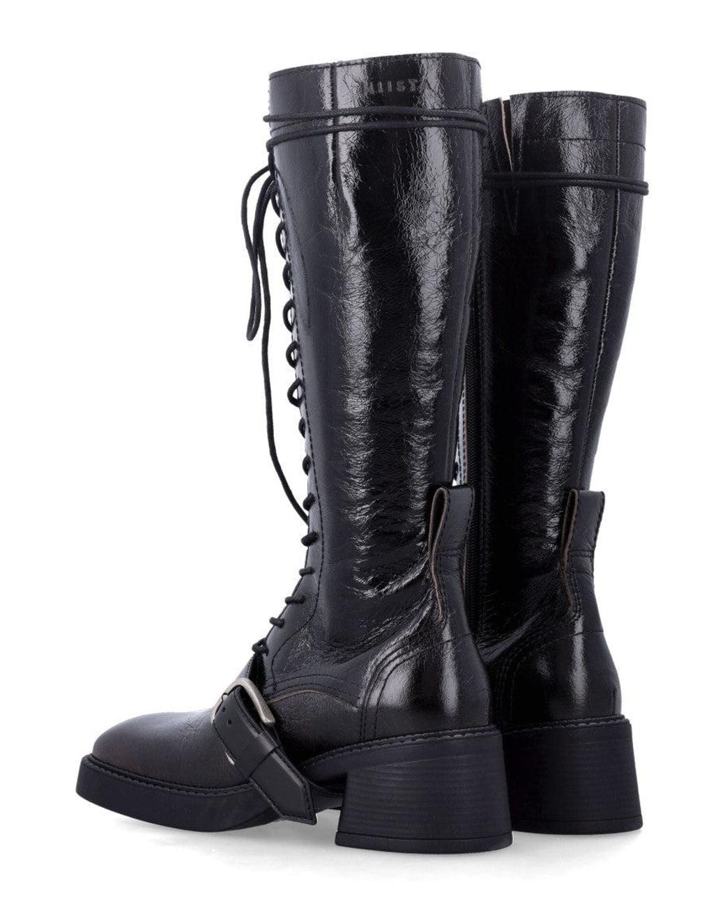 Miista Black High Leather Boots
