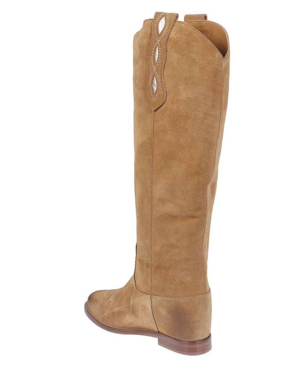 Via Roma 15 Brown Embroidery Boots