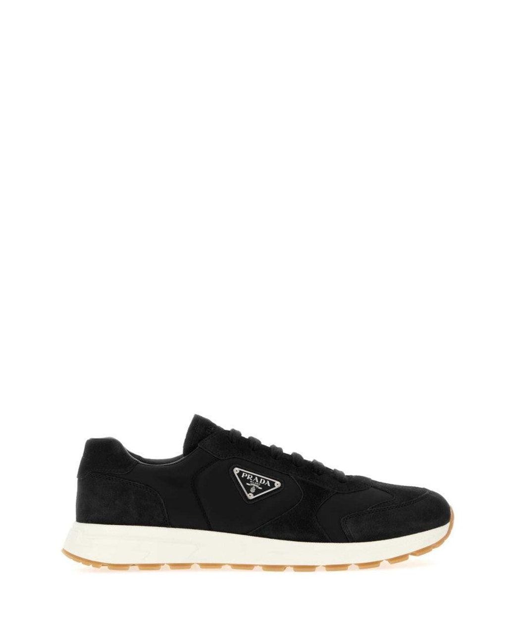 Prada Black Logo Sneakers for men