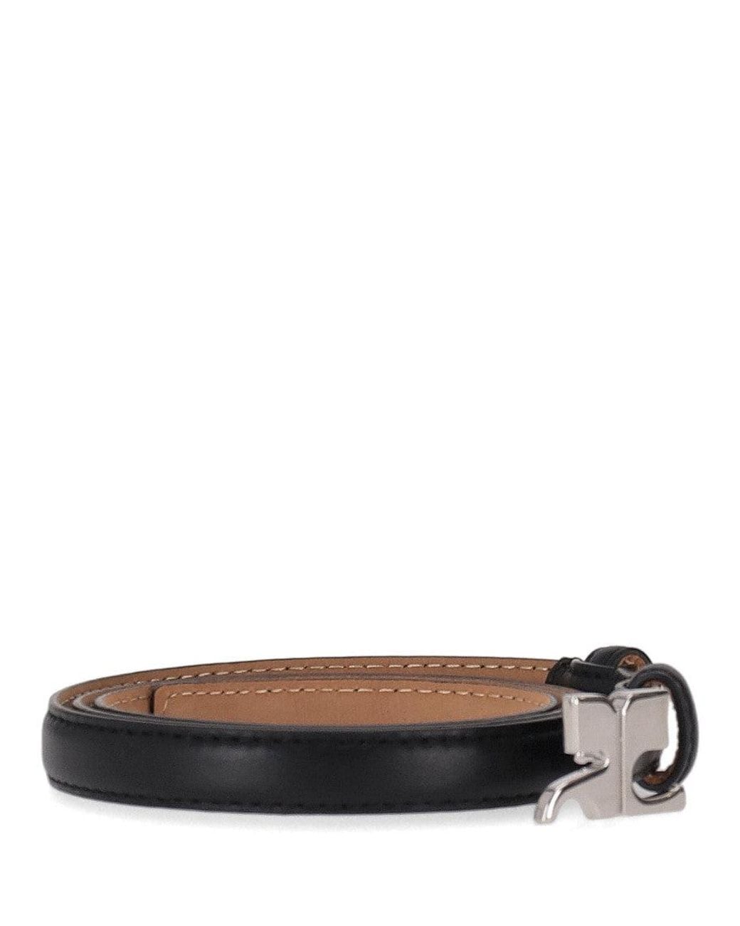 Courreges White Belt Ac Leather 15Mm