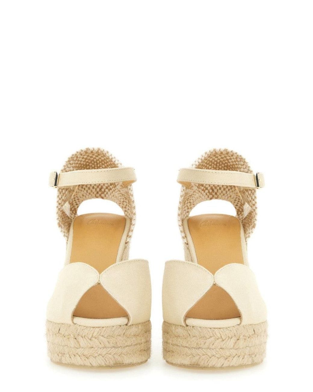 Castaner Natural Off Woven Wedges