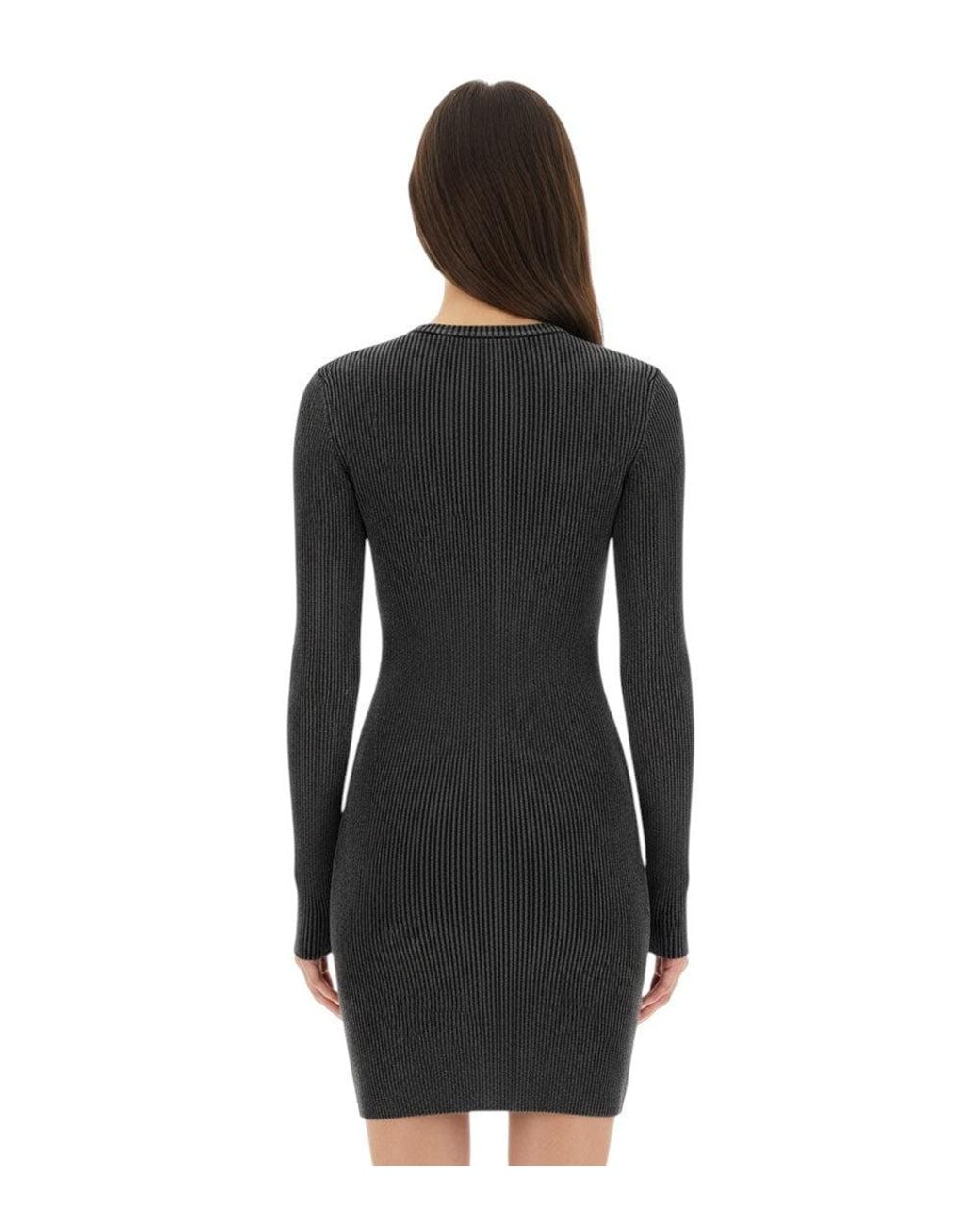 DIESEL Blue Round Neck Mini Dress