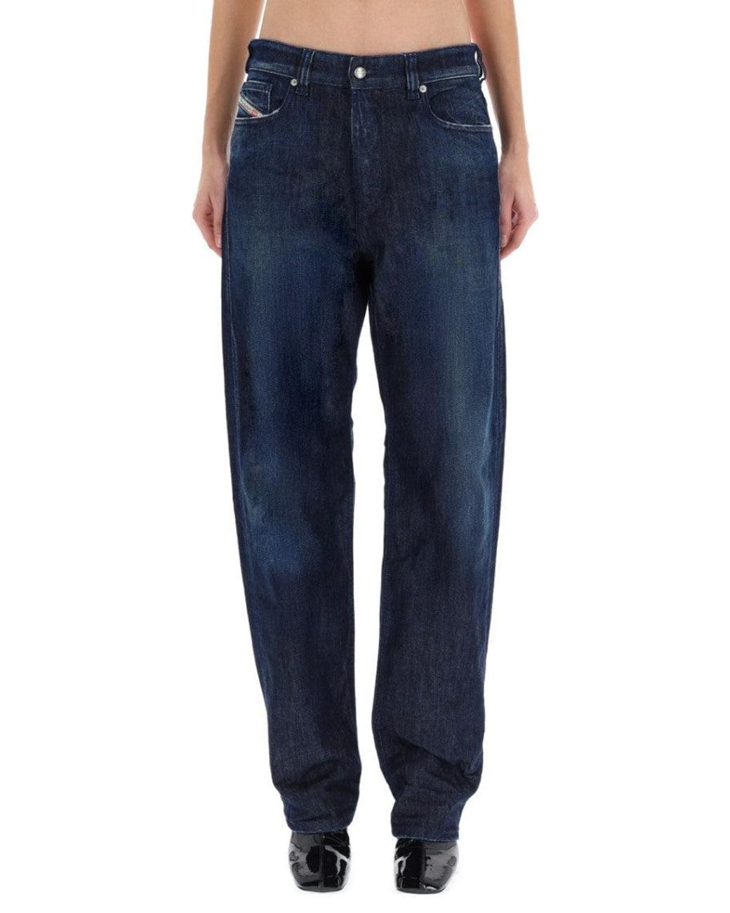DIESEL Blue Denim Regular Mid Rise Jeans
