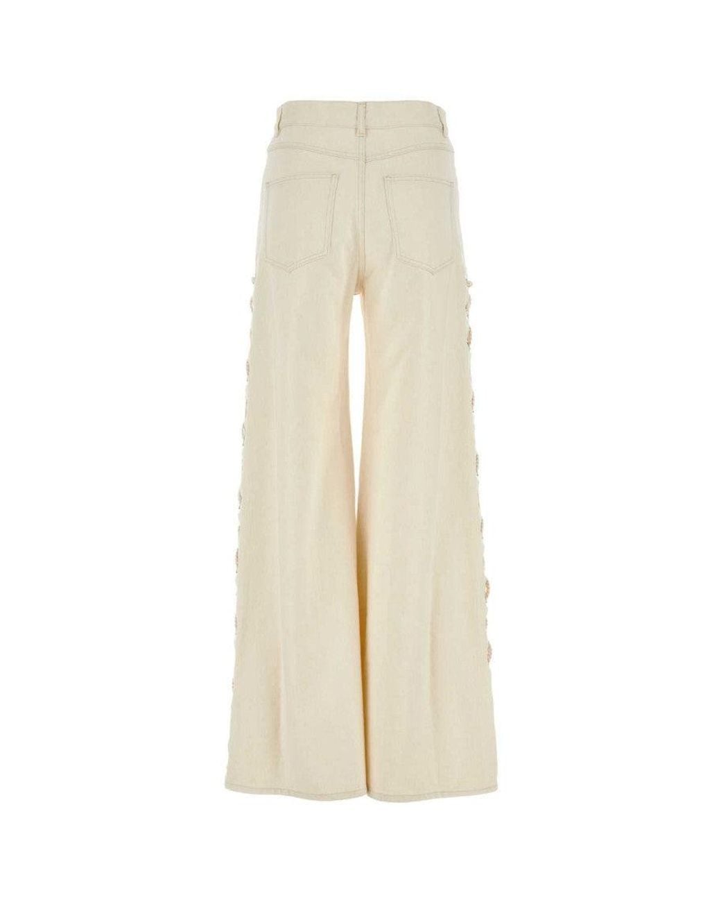 Chloé White Wide Leg Jeans