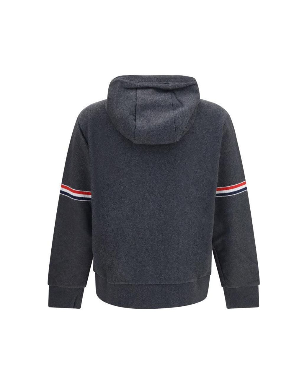 Thom Browne Blue Dark Stripes Hoodie for men