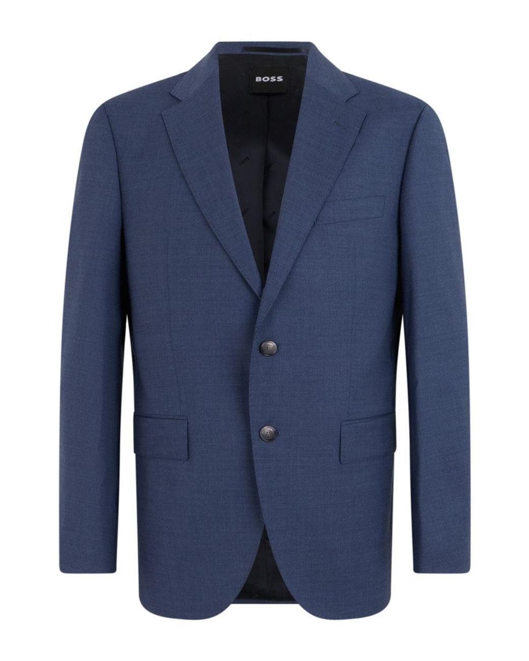 Boss Blue Single Breasted Blazer for men