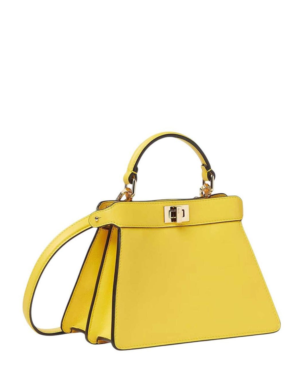 Fendi Yellow Peekaboo Small Satchel