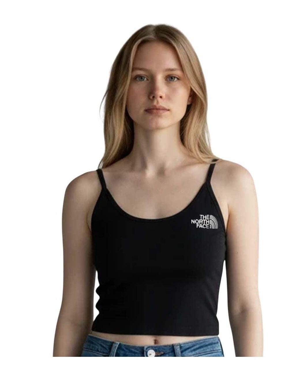 The North Face Black Logo Scoop Neck Top