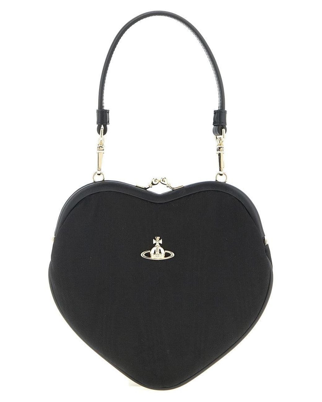 Vivienne Westwood Black Belle Heart Frame Shoulder Bag