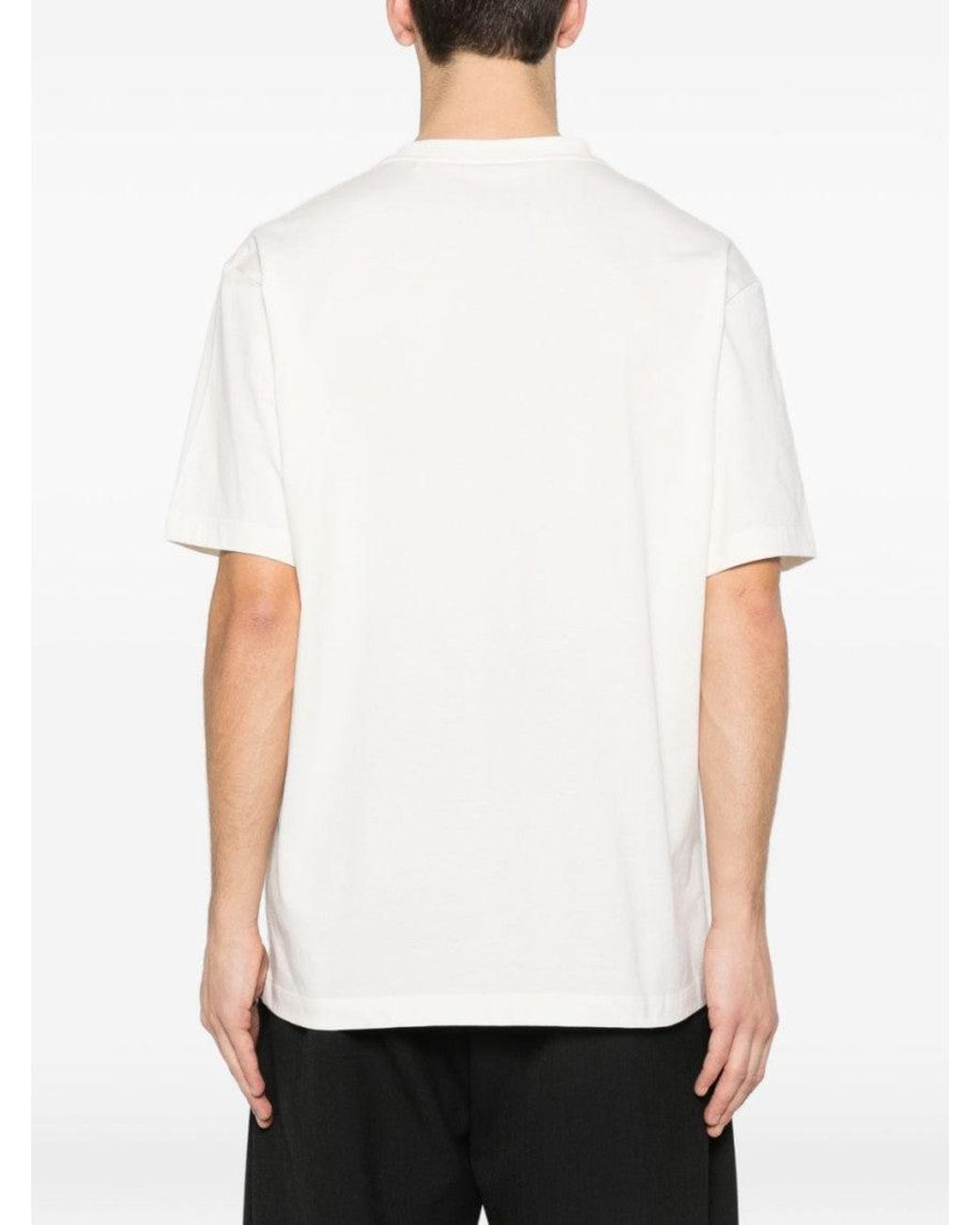 Y-3 White Crewneck Logo T-Shirt for men