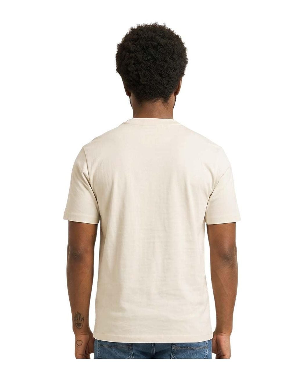 HUGO White Logo Crew Neck T-Shirt for men