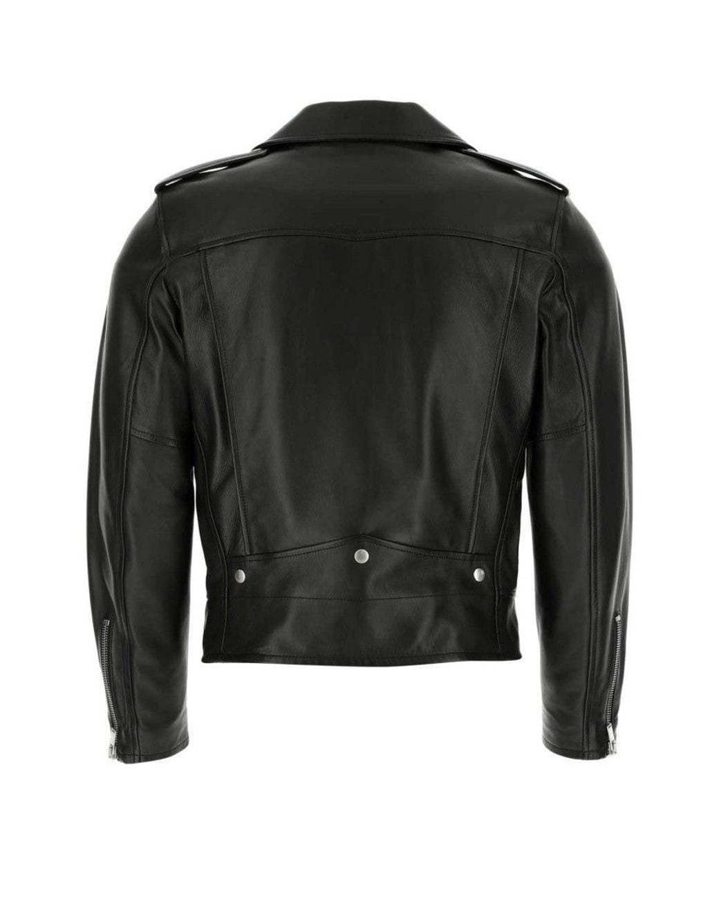Saint Laurent Black Leather Jacket for men