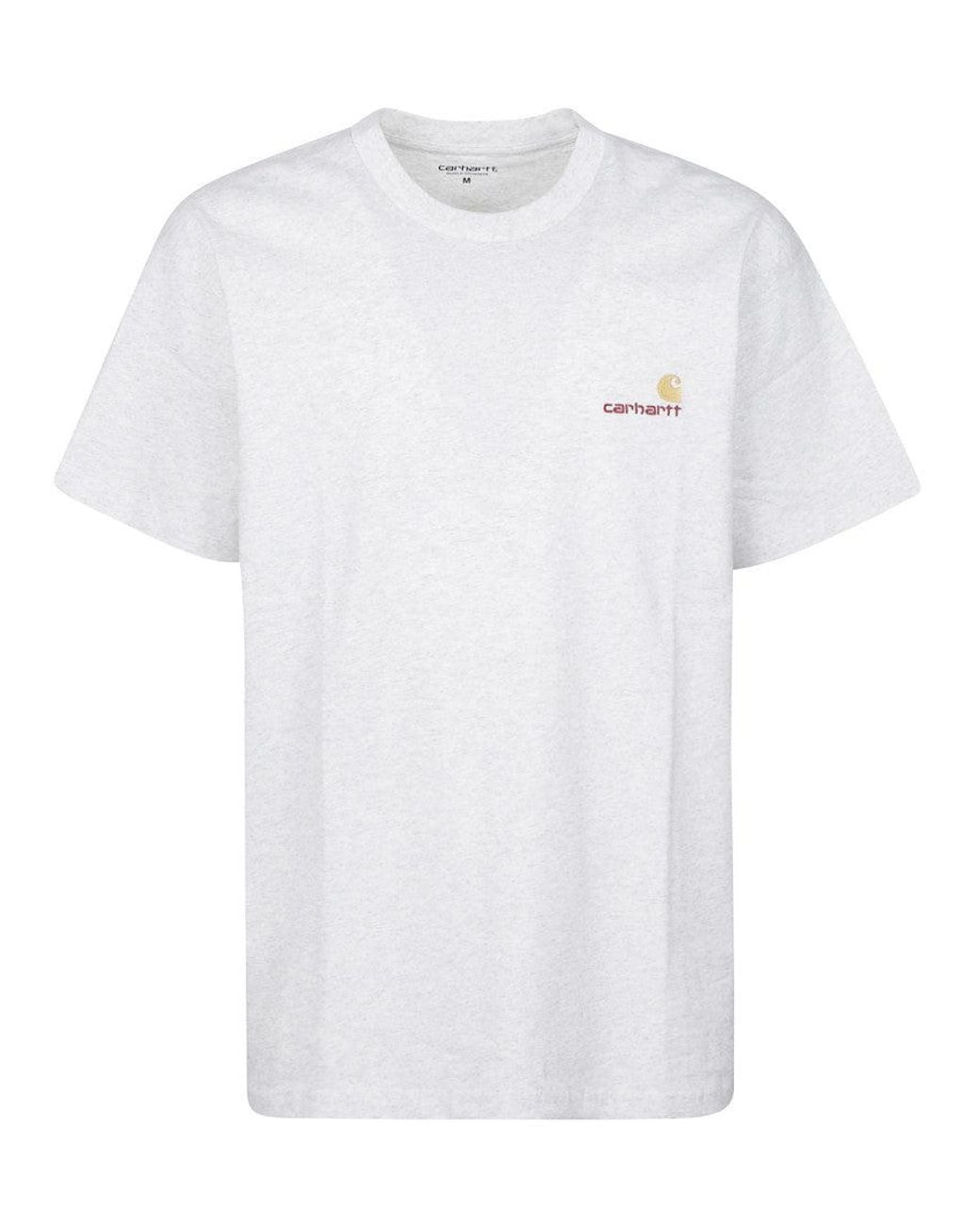 Carhartt White Crewneck Logo T-Shirt for men