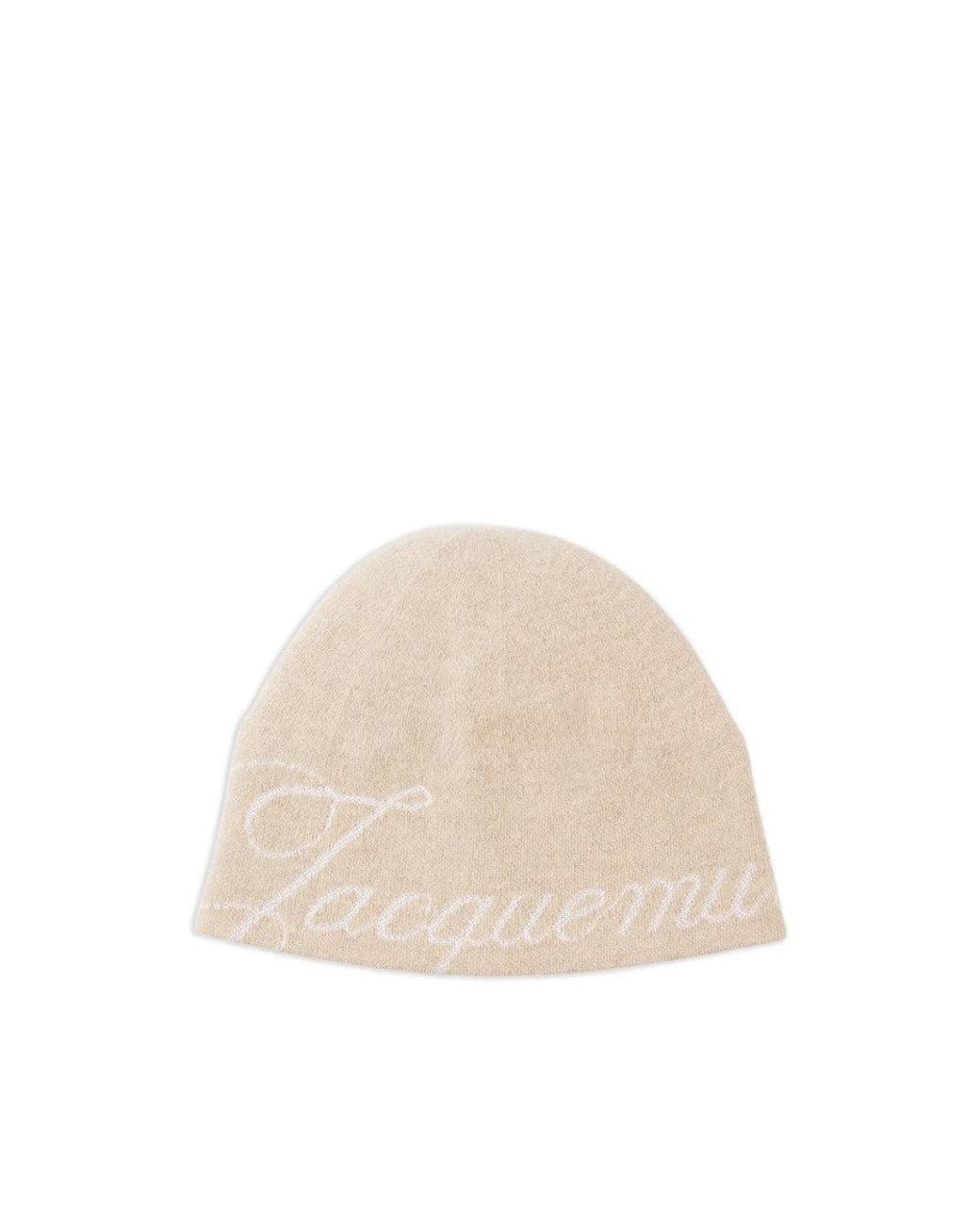 Jacquemus Natural Logo Beanie Cap