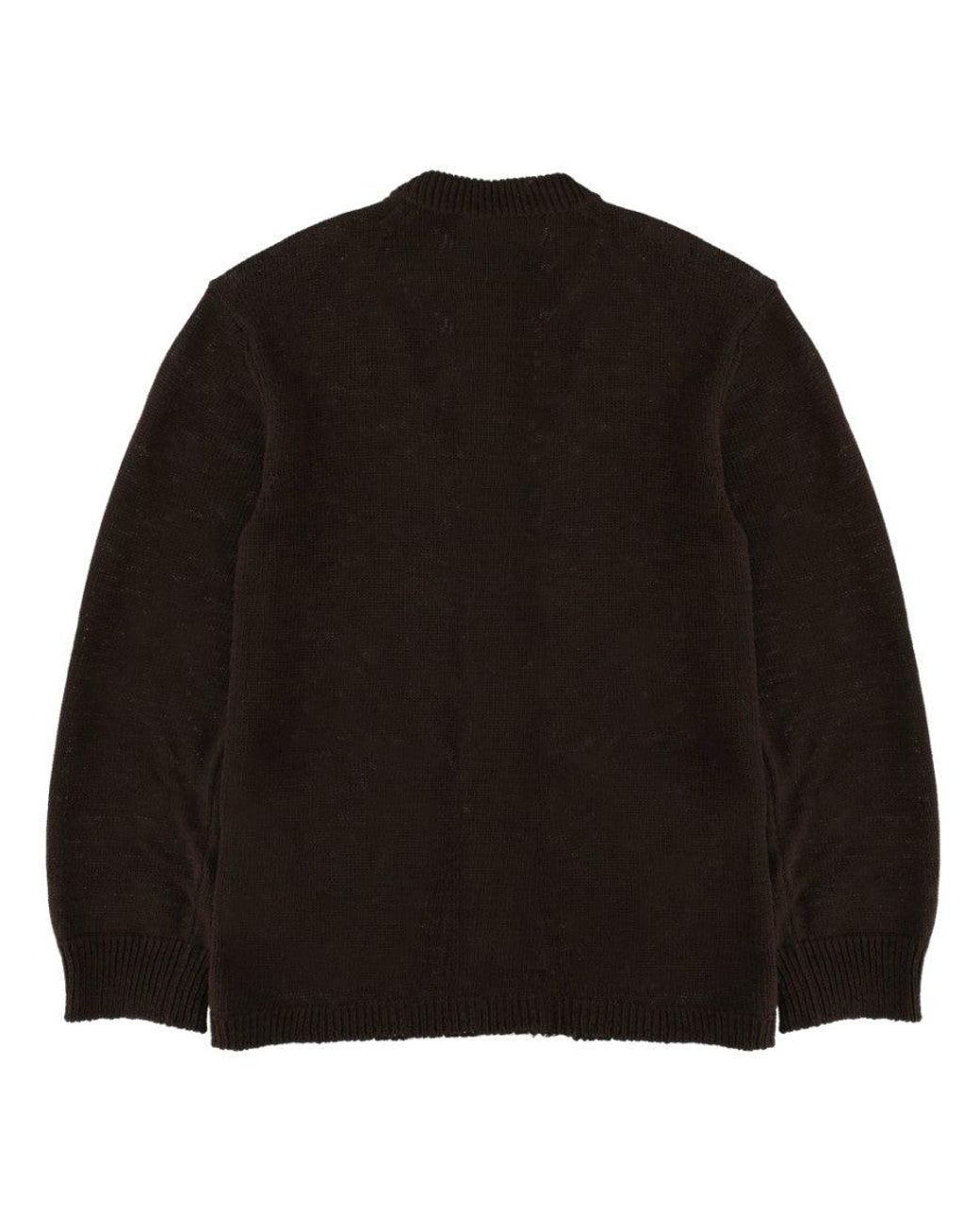 Our Legacy Black Cardigan Parlor Mercerised Organic Cotton Jumpers for men