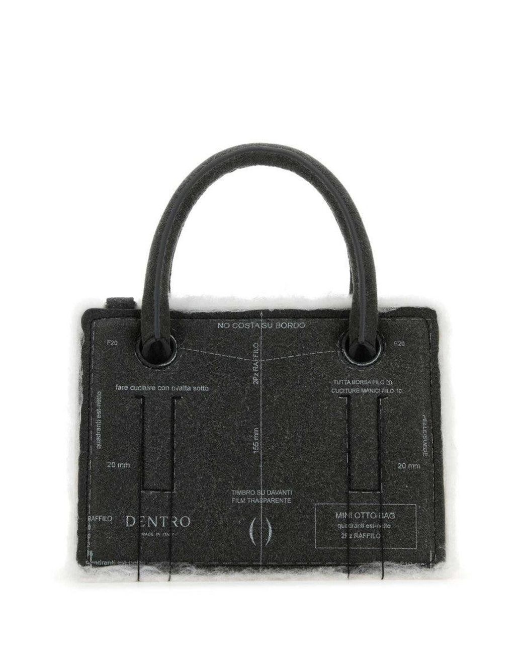 Dentro Black Dark Otto Mini Satchel