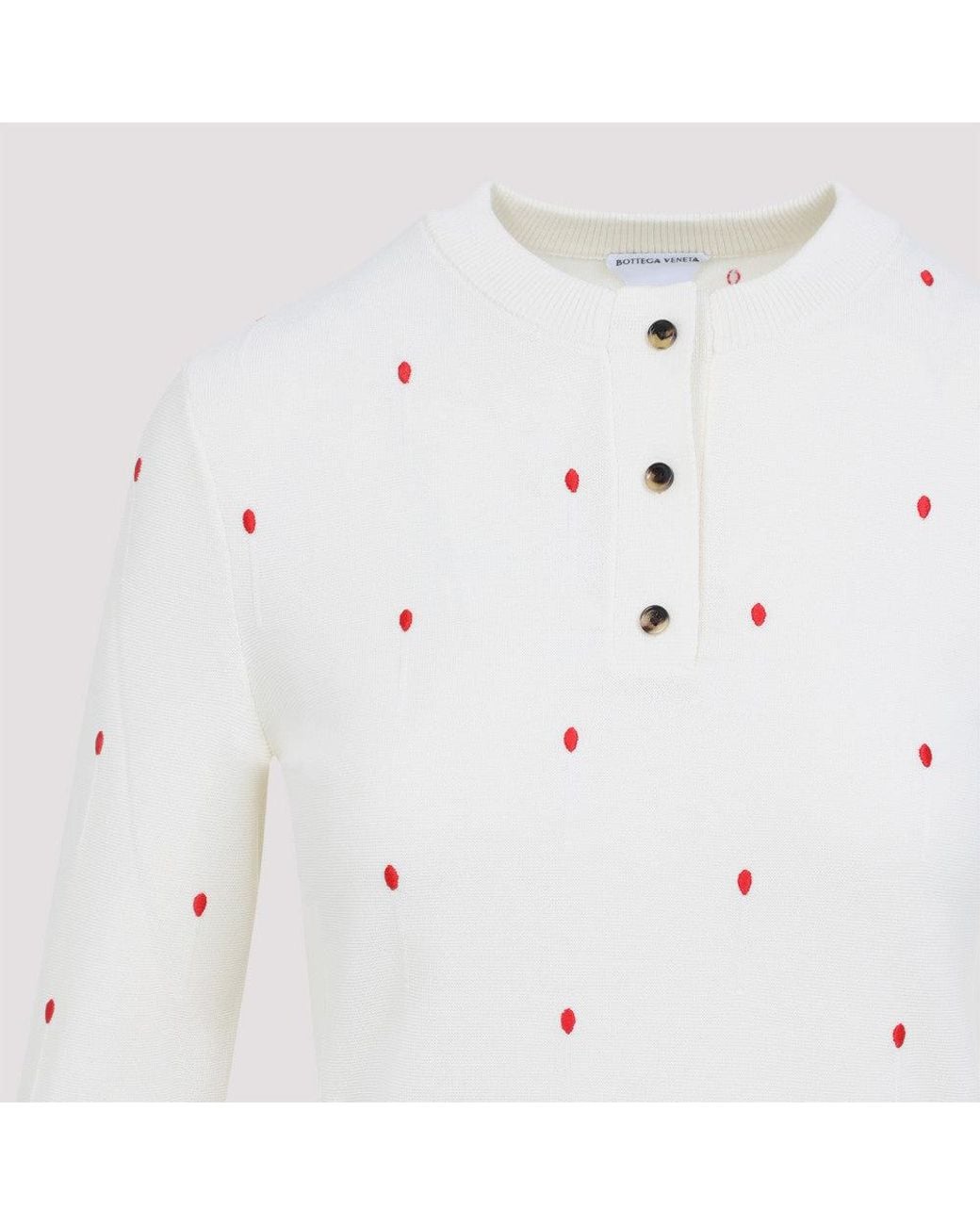 Bottega Veneta White Crewneck Top
