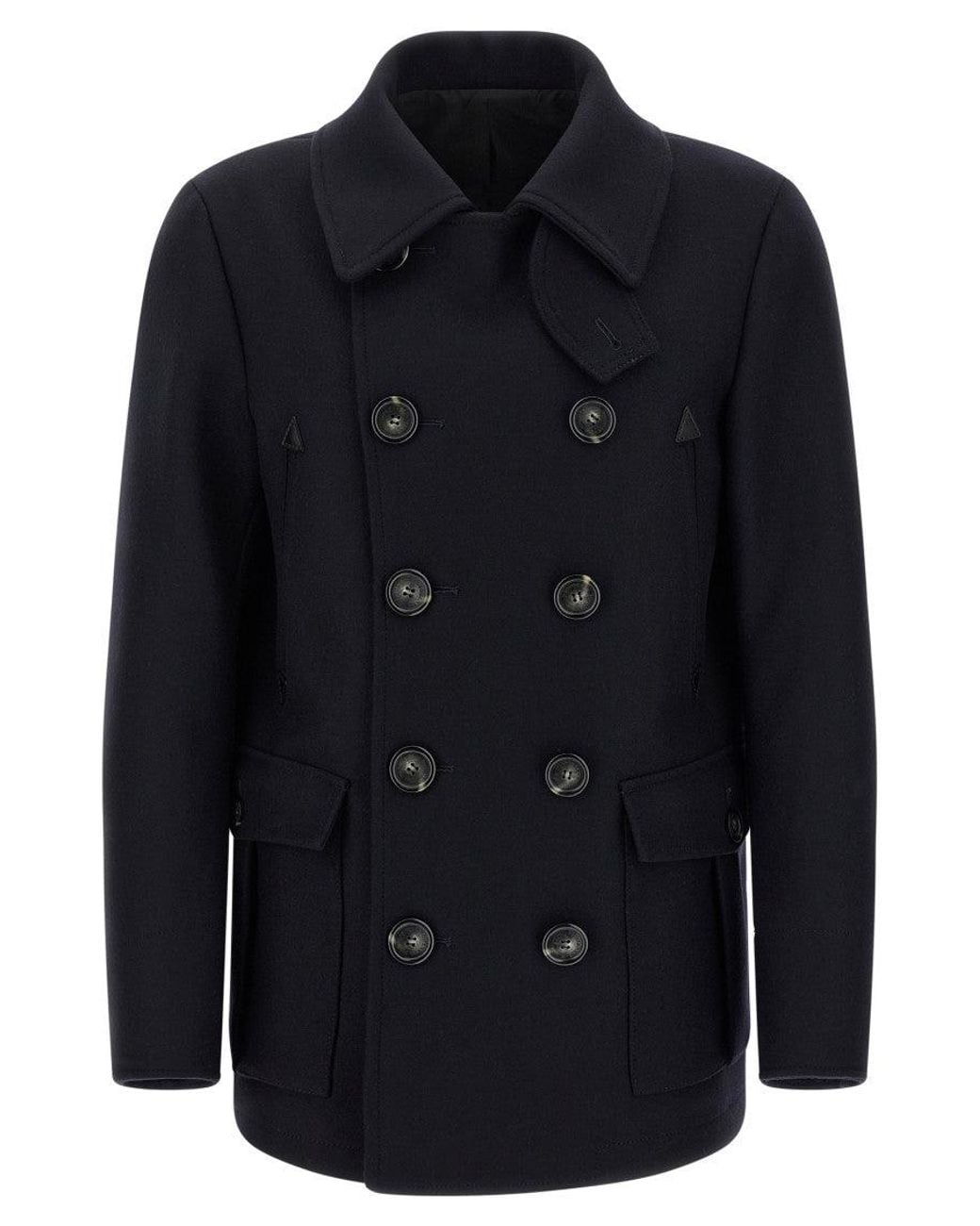 DSquared² Blue Wool Coat for men