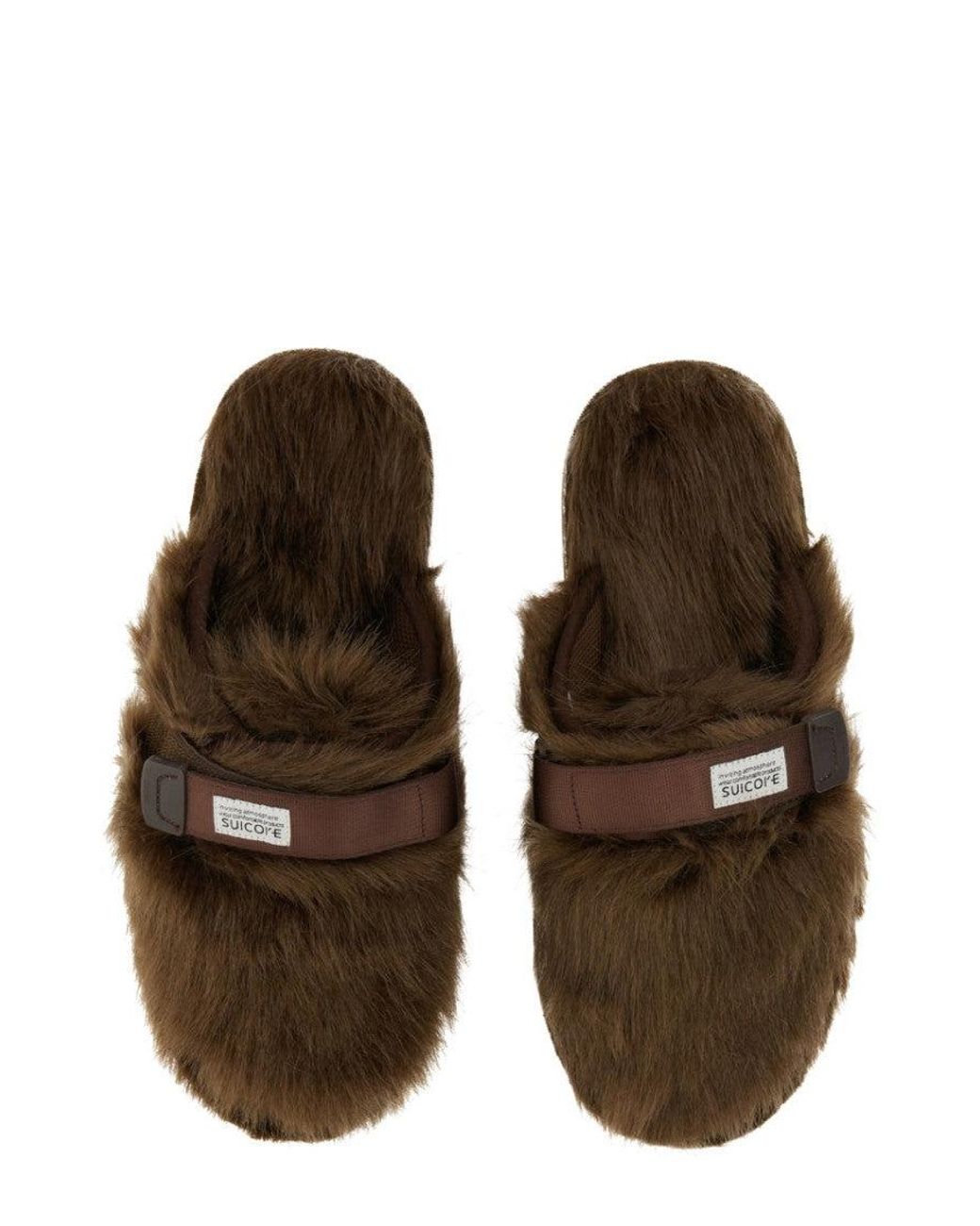 Suicoke Brown Solid Sandals for men