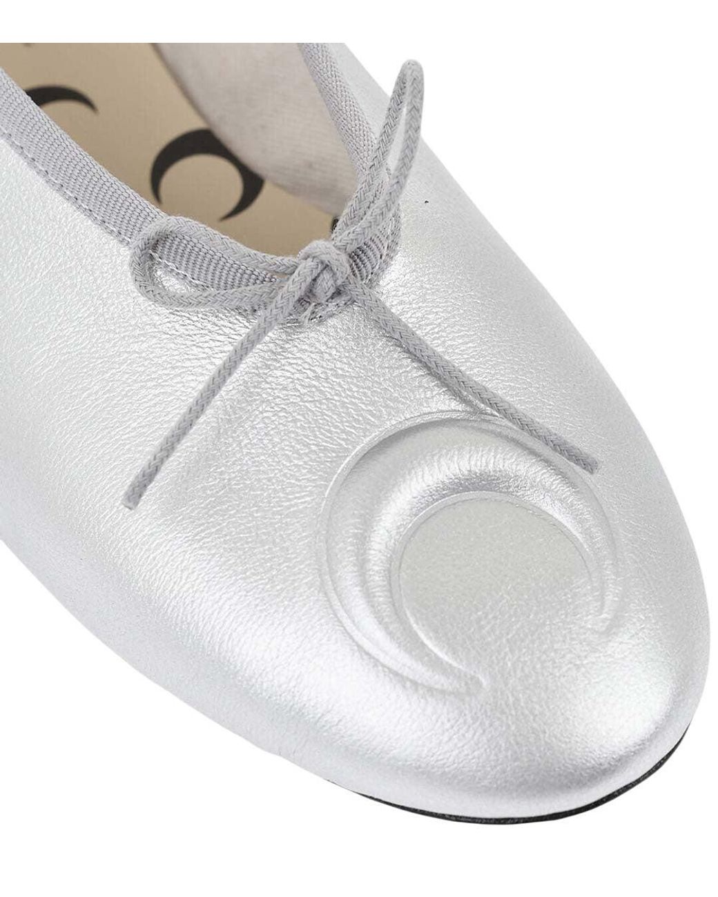 Repetto White Leather Ballet Flats