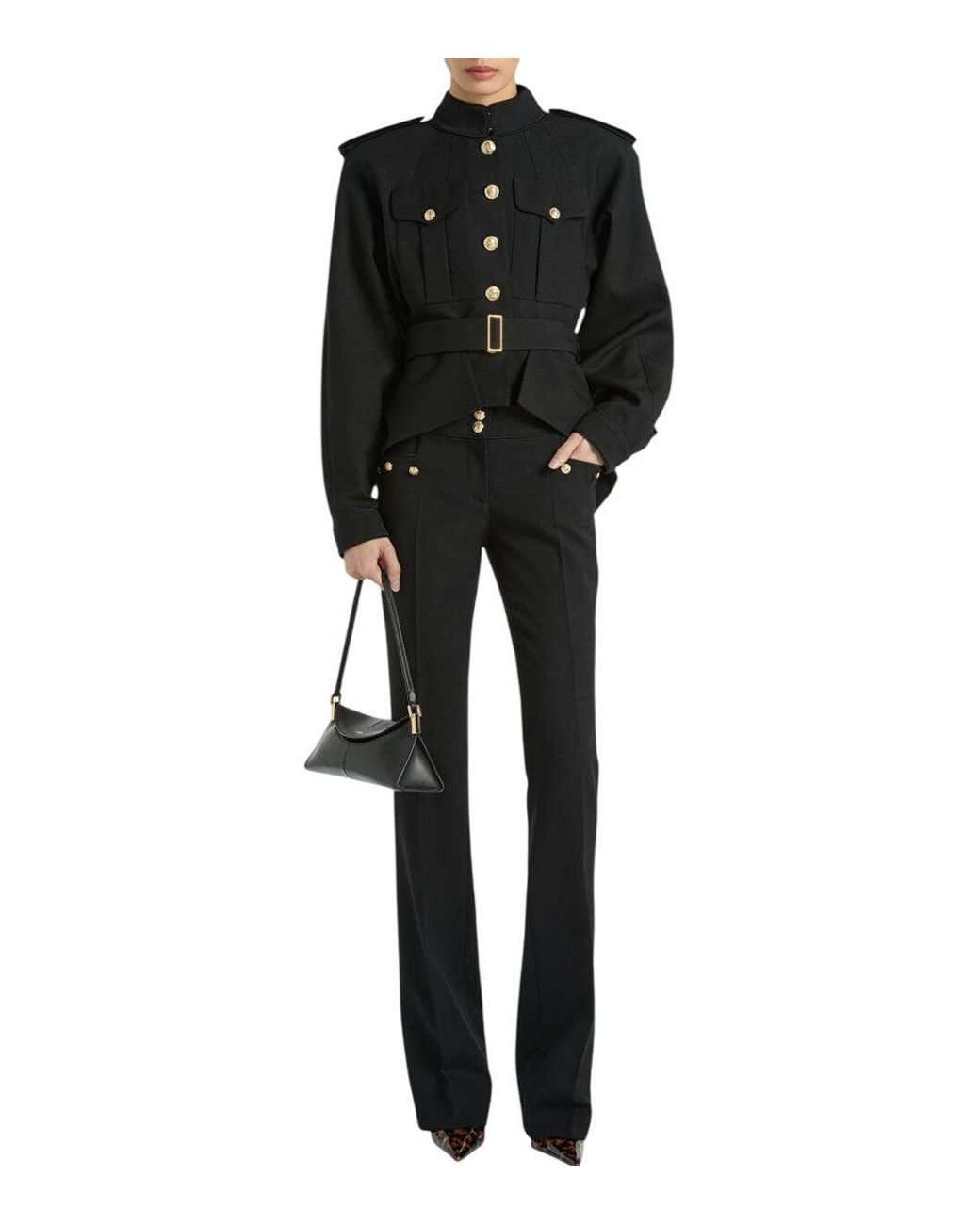 Balmain Black Band Collar Jacket