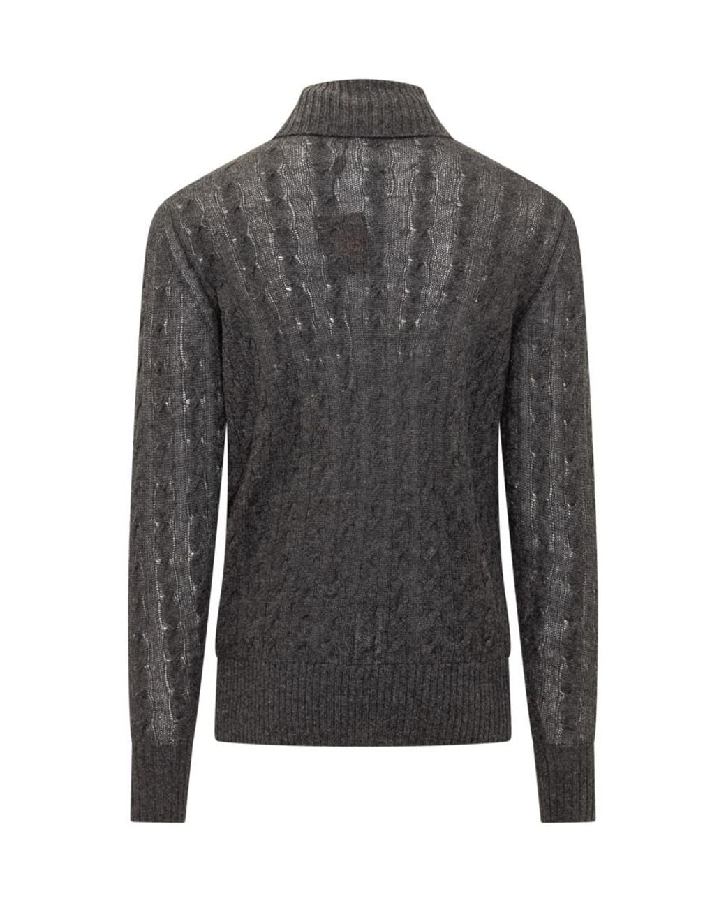 Etro Gray Logo Sweaters for men