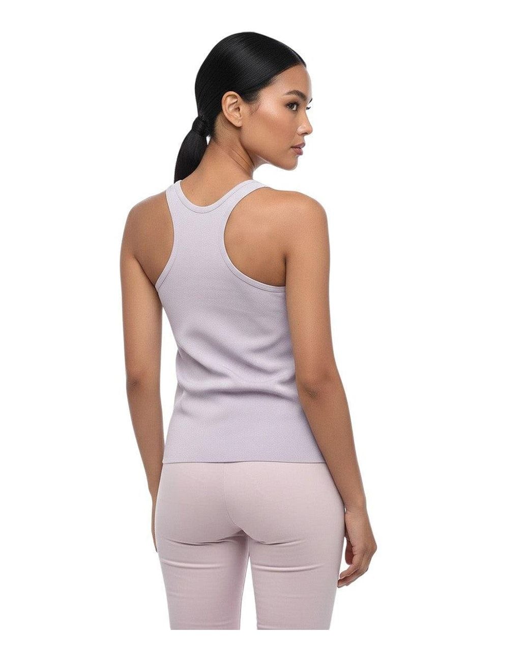 Jil Sander White Textured Round Neck Top