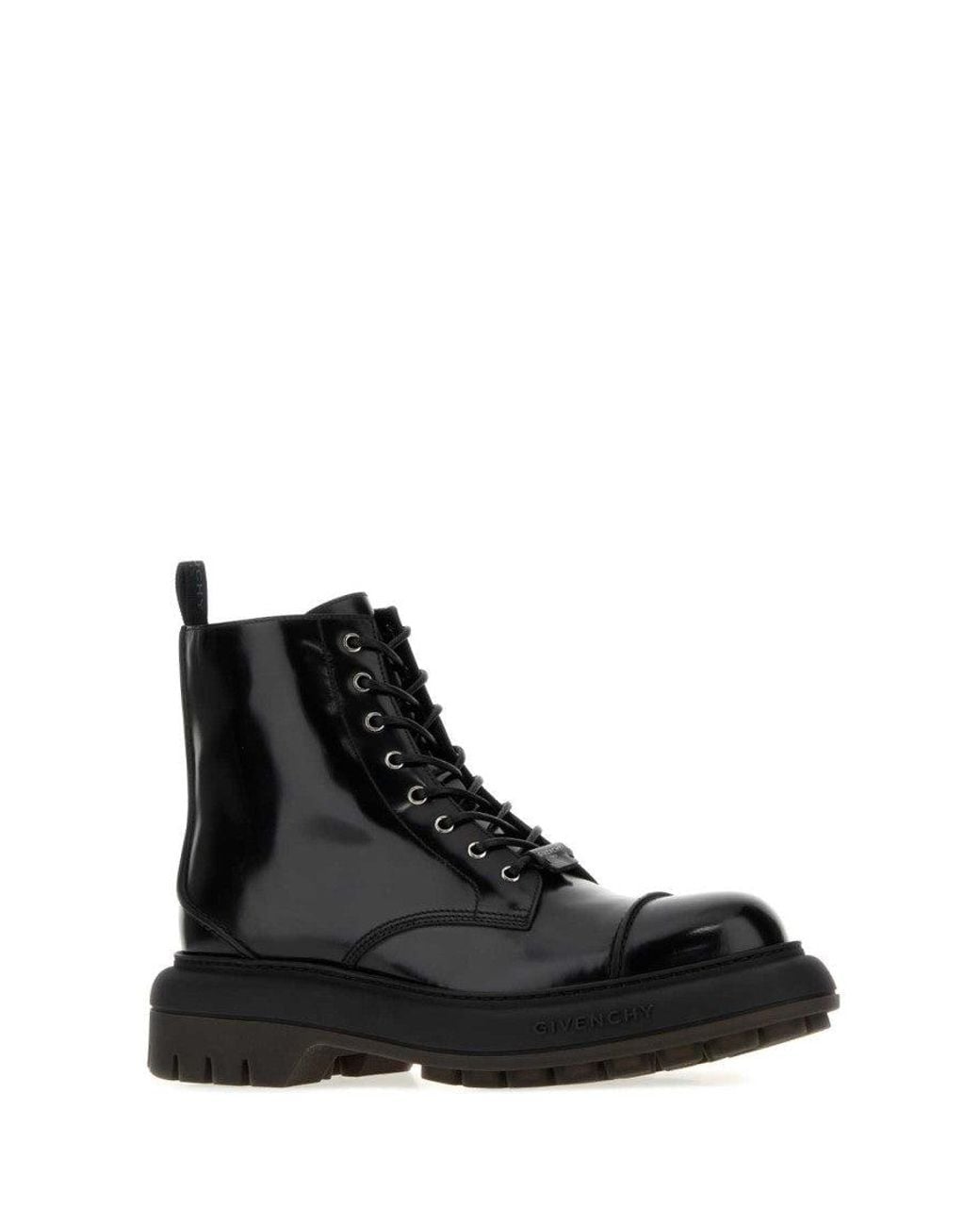Givenchy Black Lace-Up Boots for men