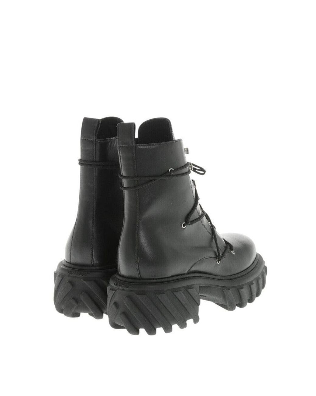 Off-White c/o Virgil Abloh Black Solid Tractor Boots