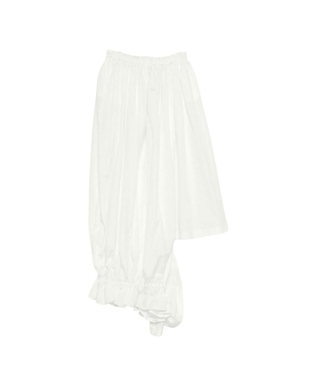 Comme des Garçons White Solid Ruffle Top