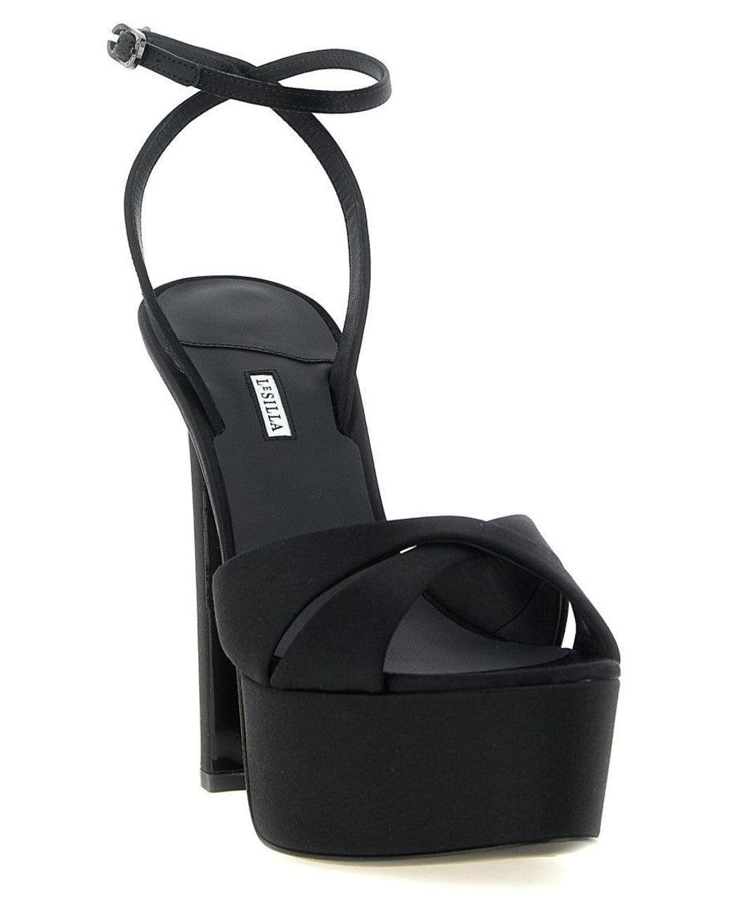 Le Silla Black Ankle Strap Heels