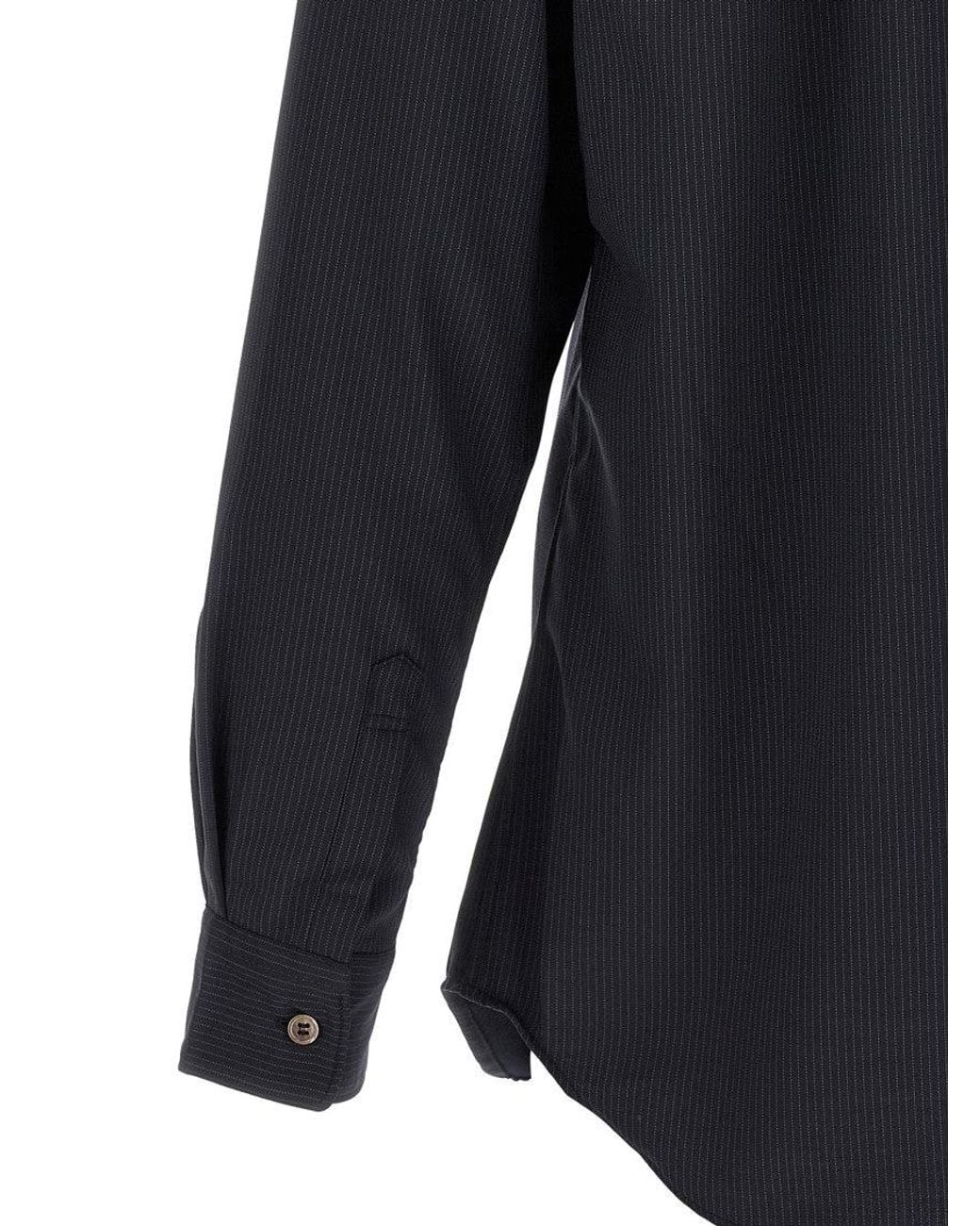 Comme des Garçons Blue Dark Stripes Shirt for men