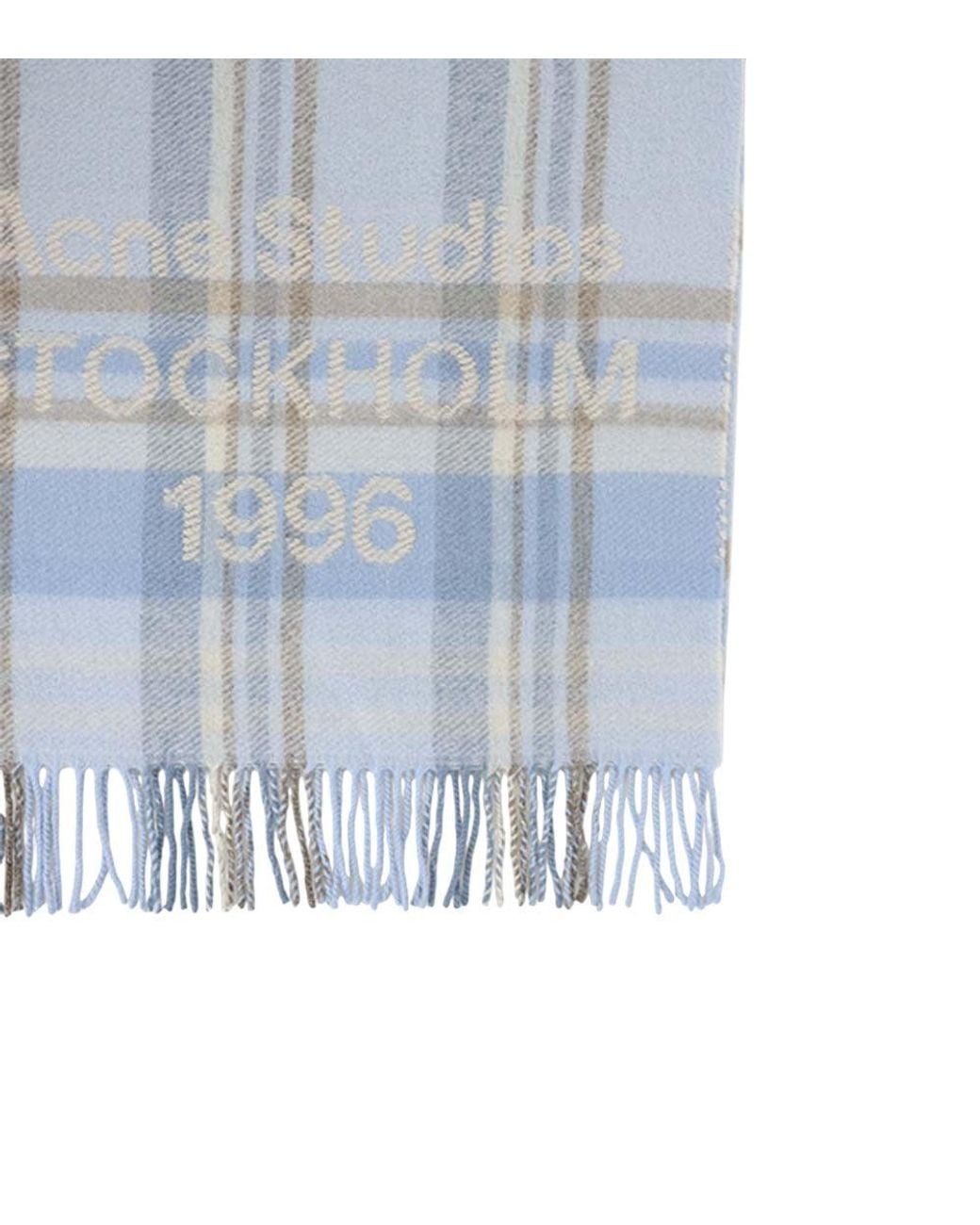 Acne Blue Checks Scarf
