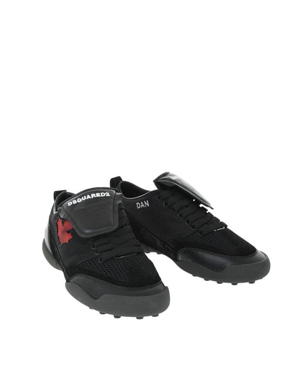 DSquared² Black Logo Sneakers for men